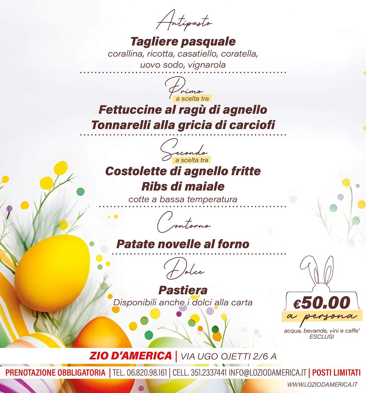 Il menu di Pasqua e Pasquetta 2024